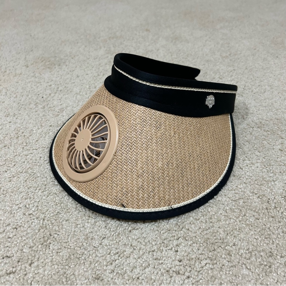 BANANA BOAT Fan Cooling Baseball Cap Summer USB Charging Beige